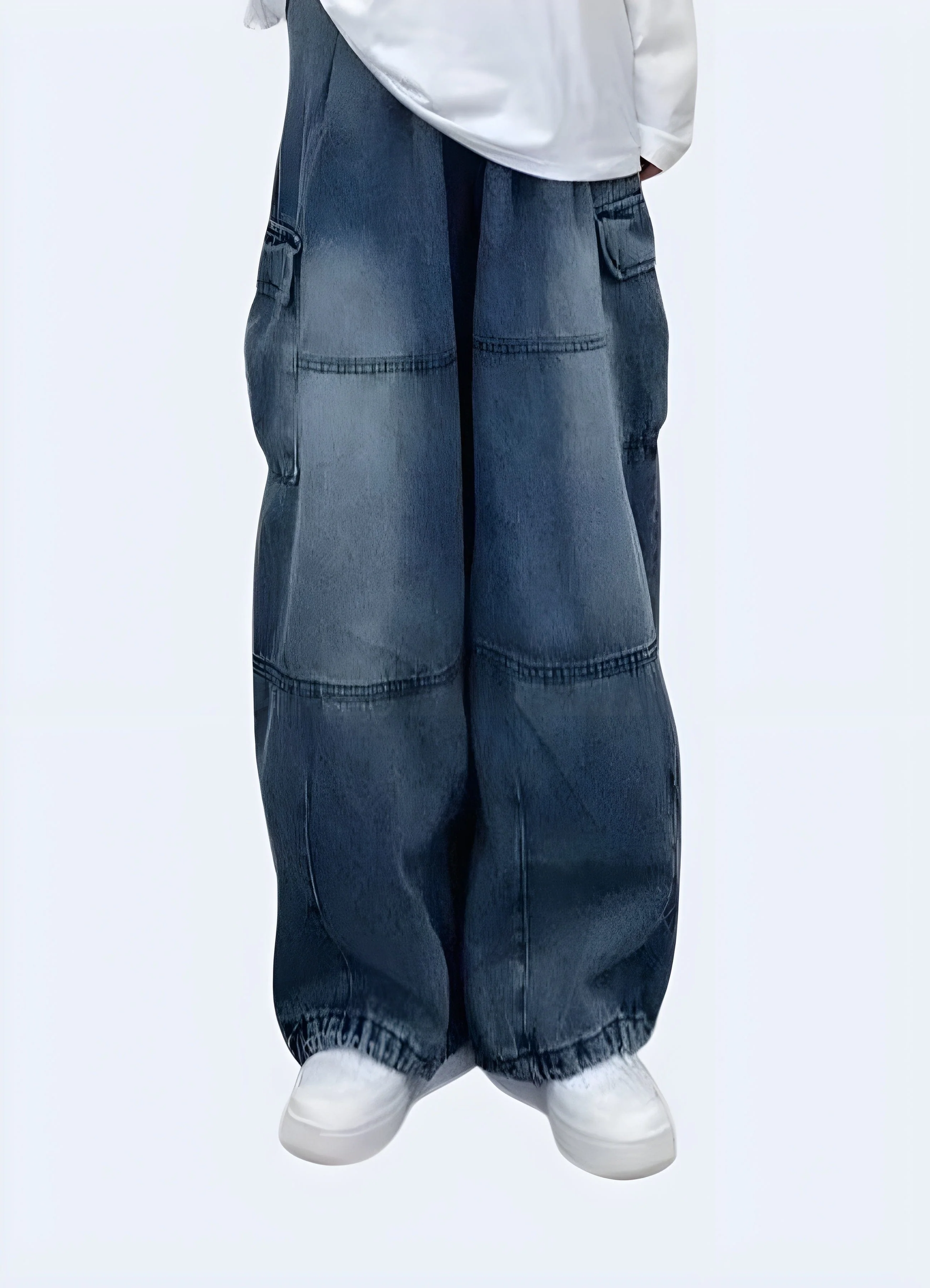 Black Baggy Cargo Pants Women - Image 3