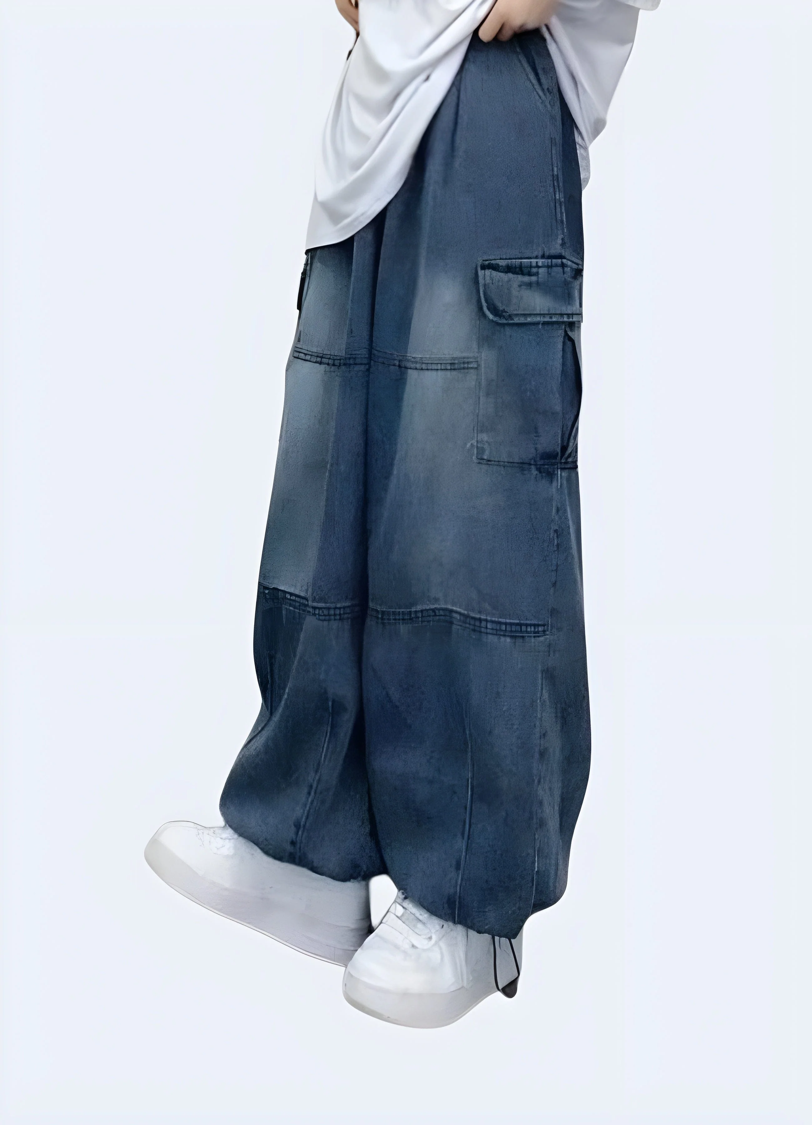 Black Baggy Cargo Pants Women - Image 4