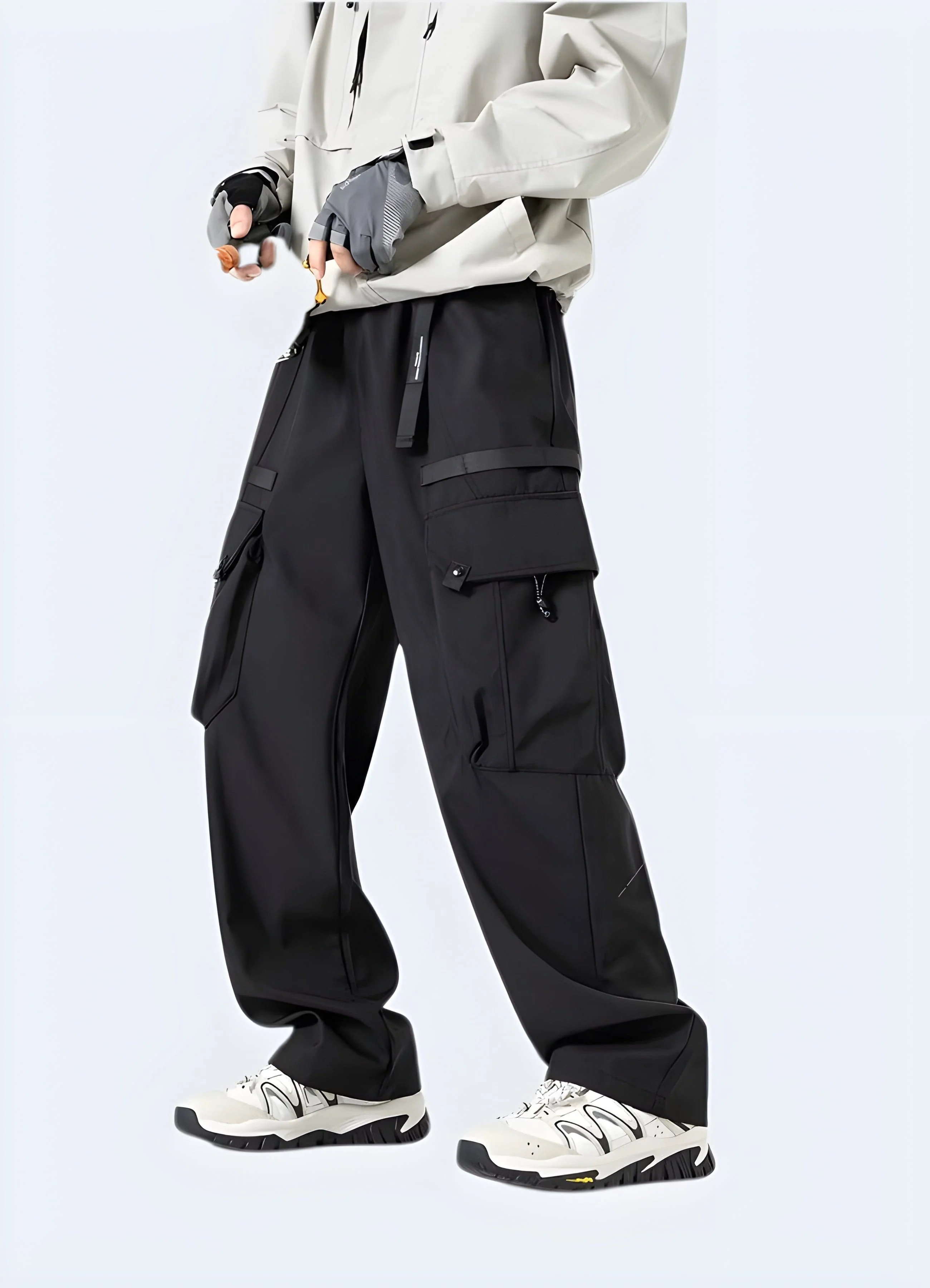 Black Baggy Joggers - Image 2