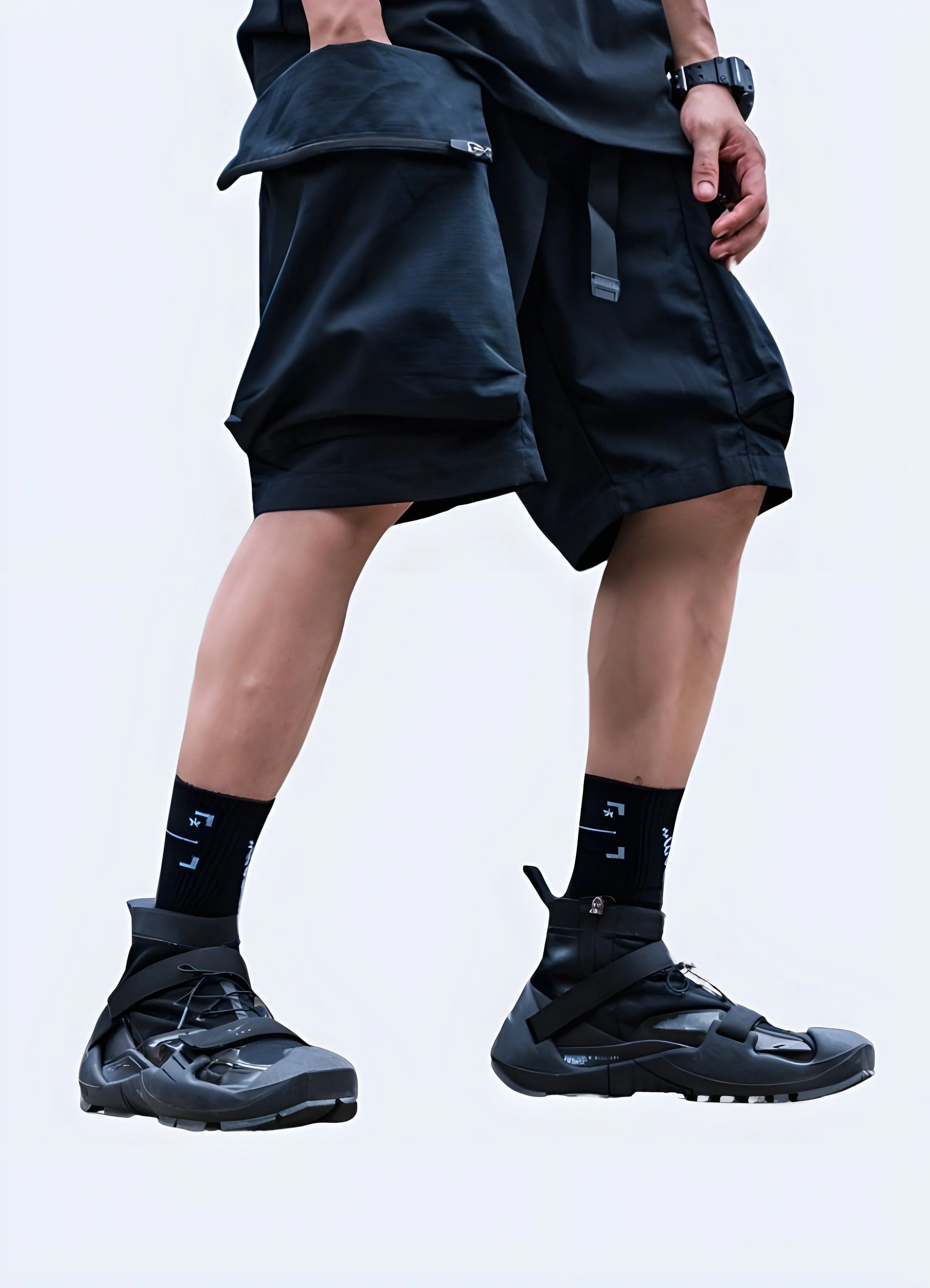 Black Cargo Shorts - Image 4