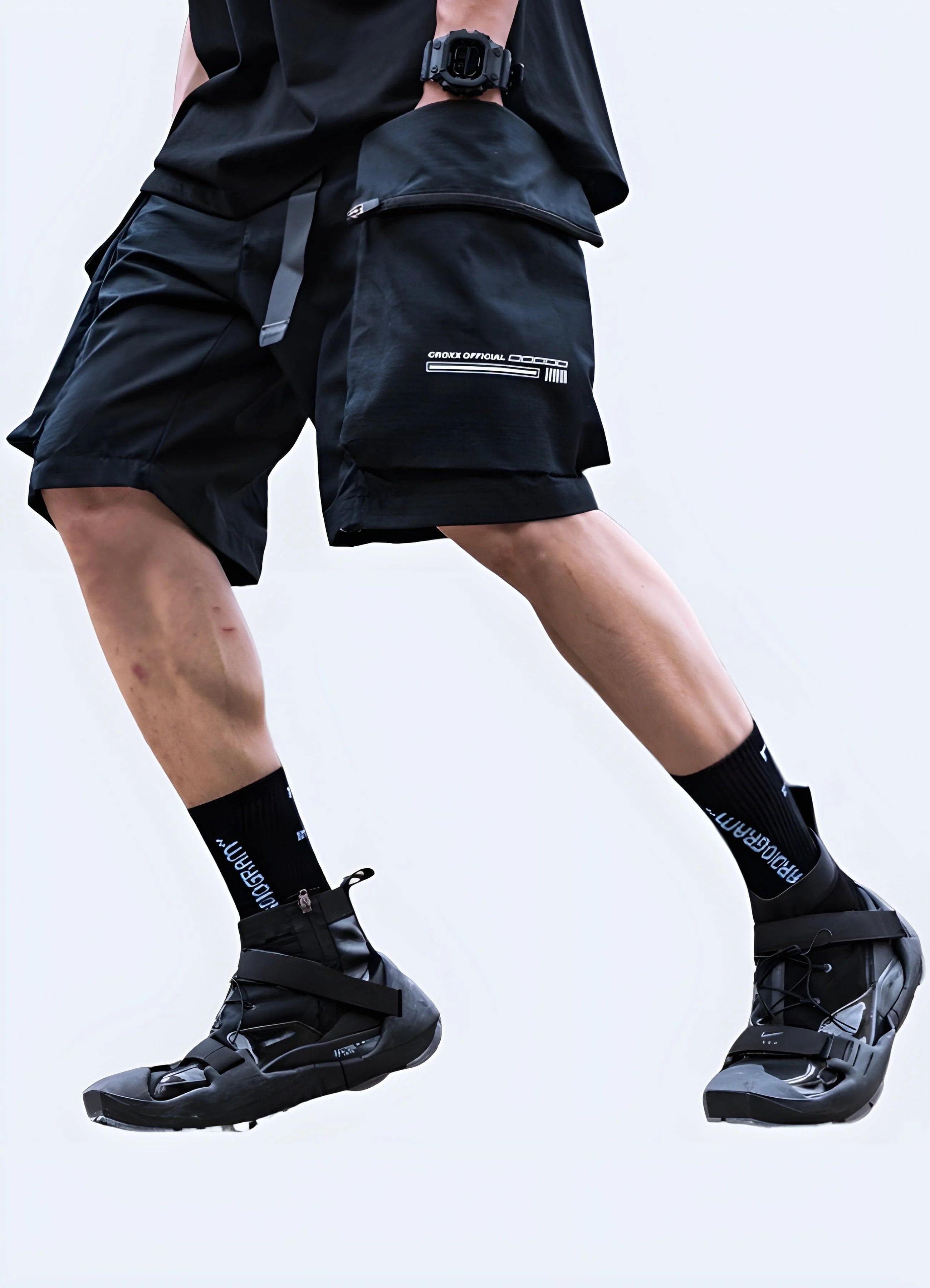 Black Cargo Shorts - Image 5