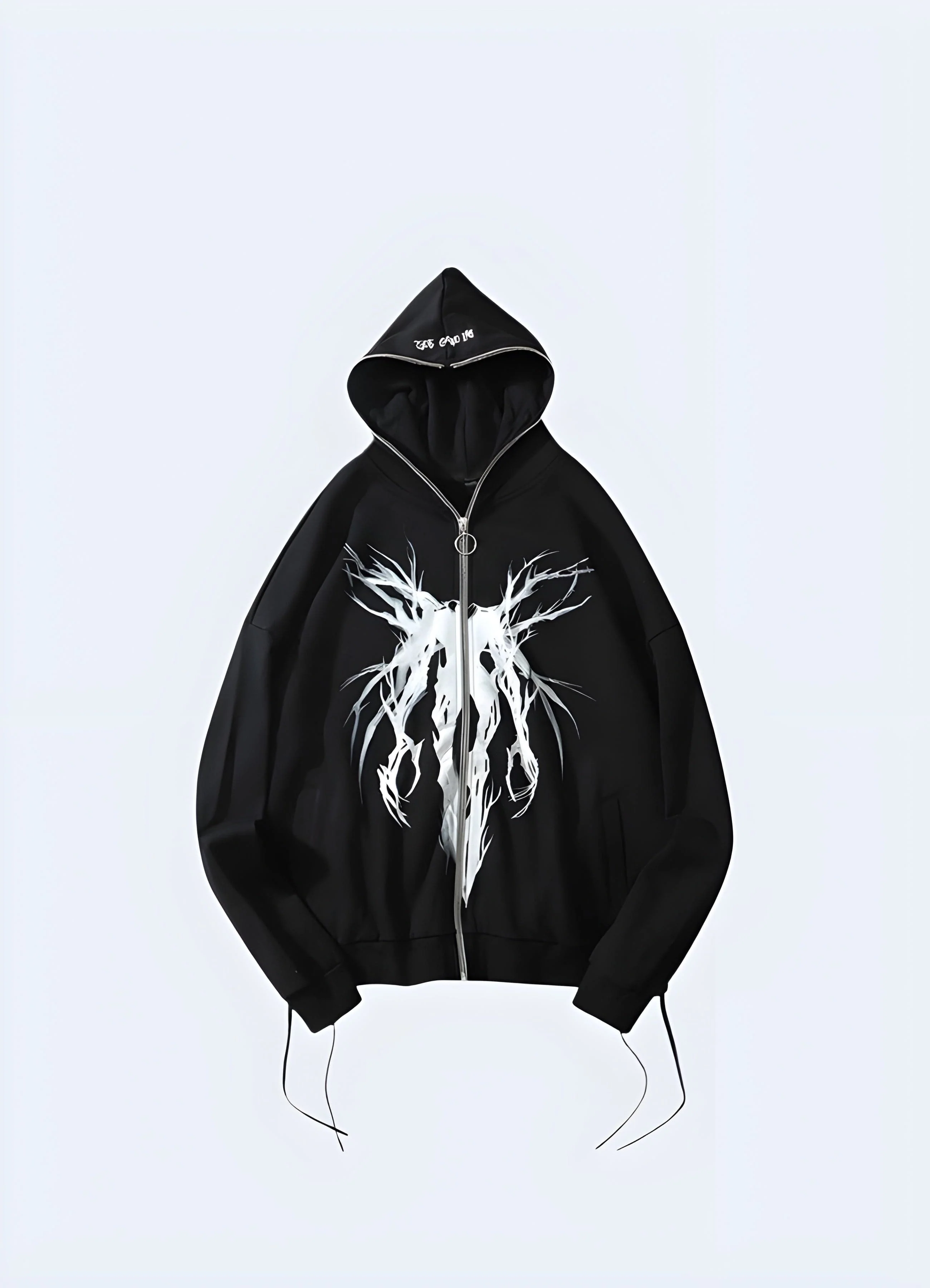 Black Grunge Hoodie - Image 3
