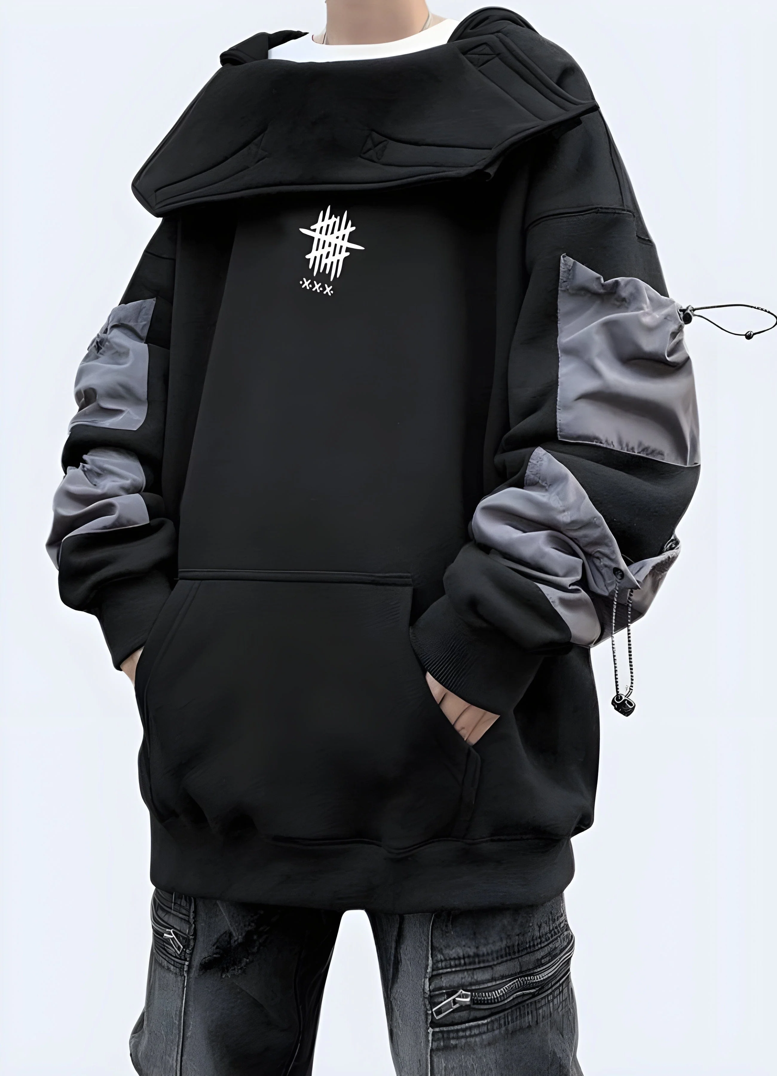 Black Hoodie Streetwear - Image 3