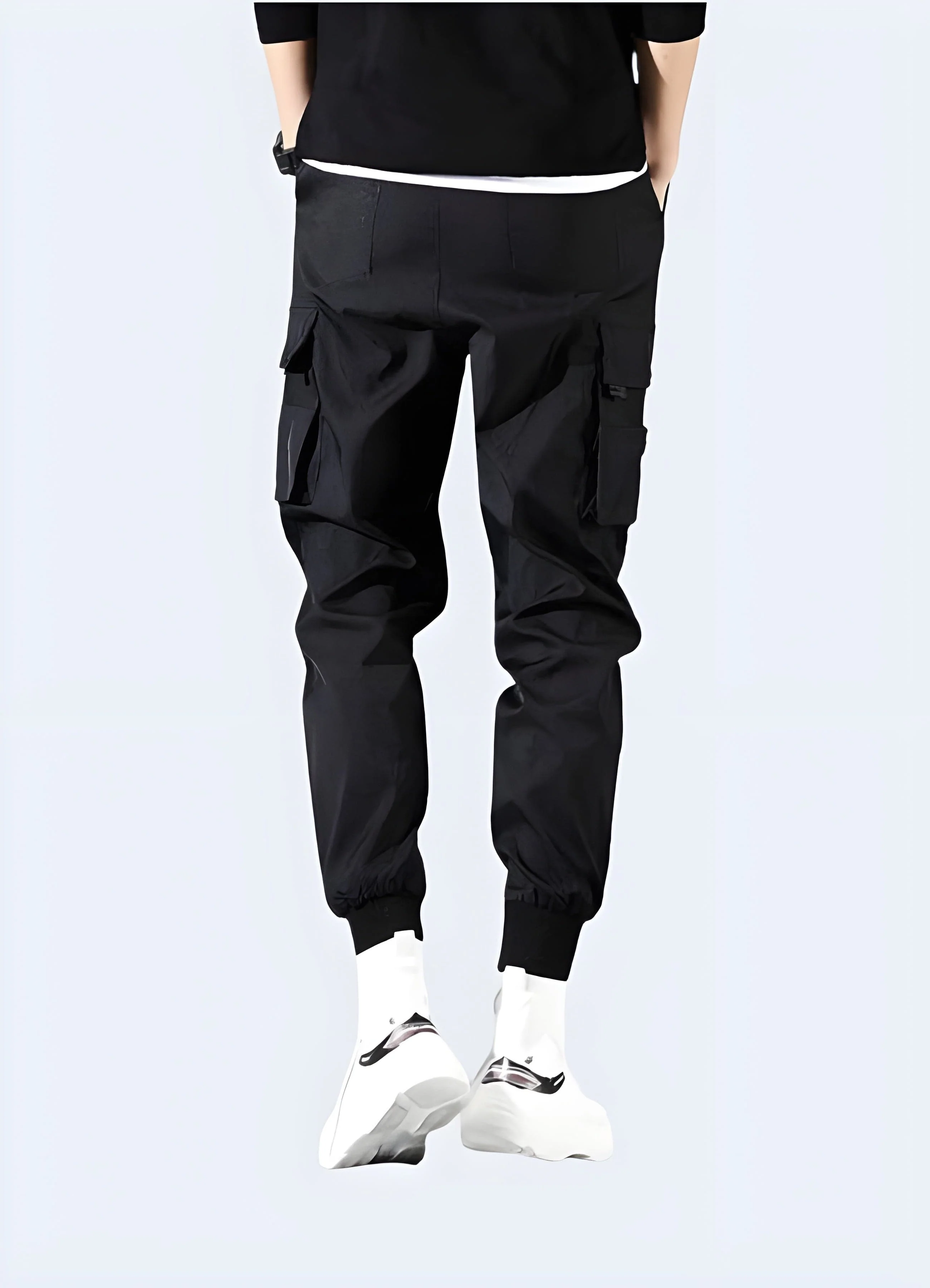 Black Slim Fit Cargo Pants - Image 2