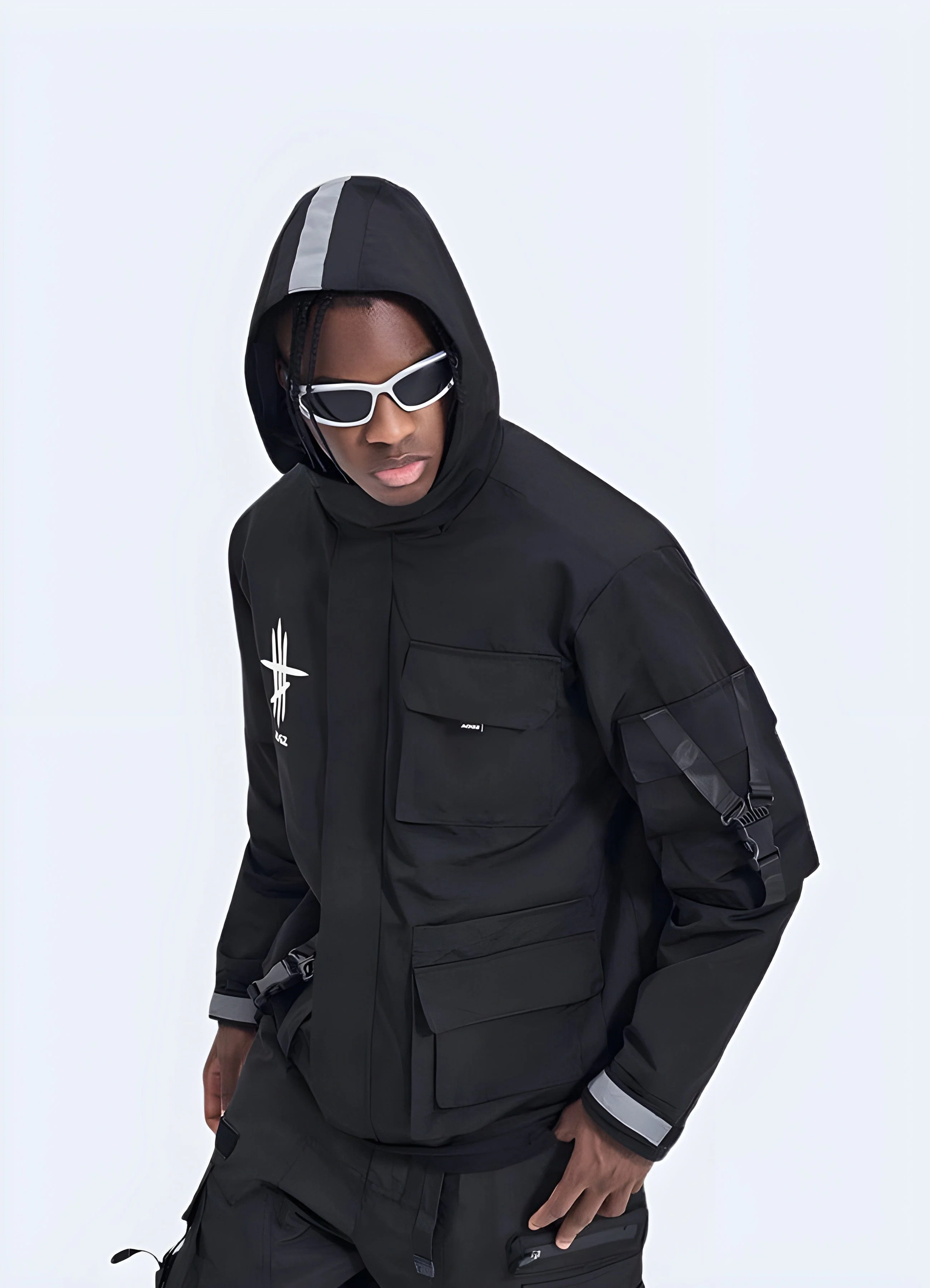 Black Techwear Jacket - Image 3
