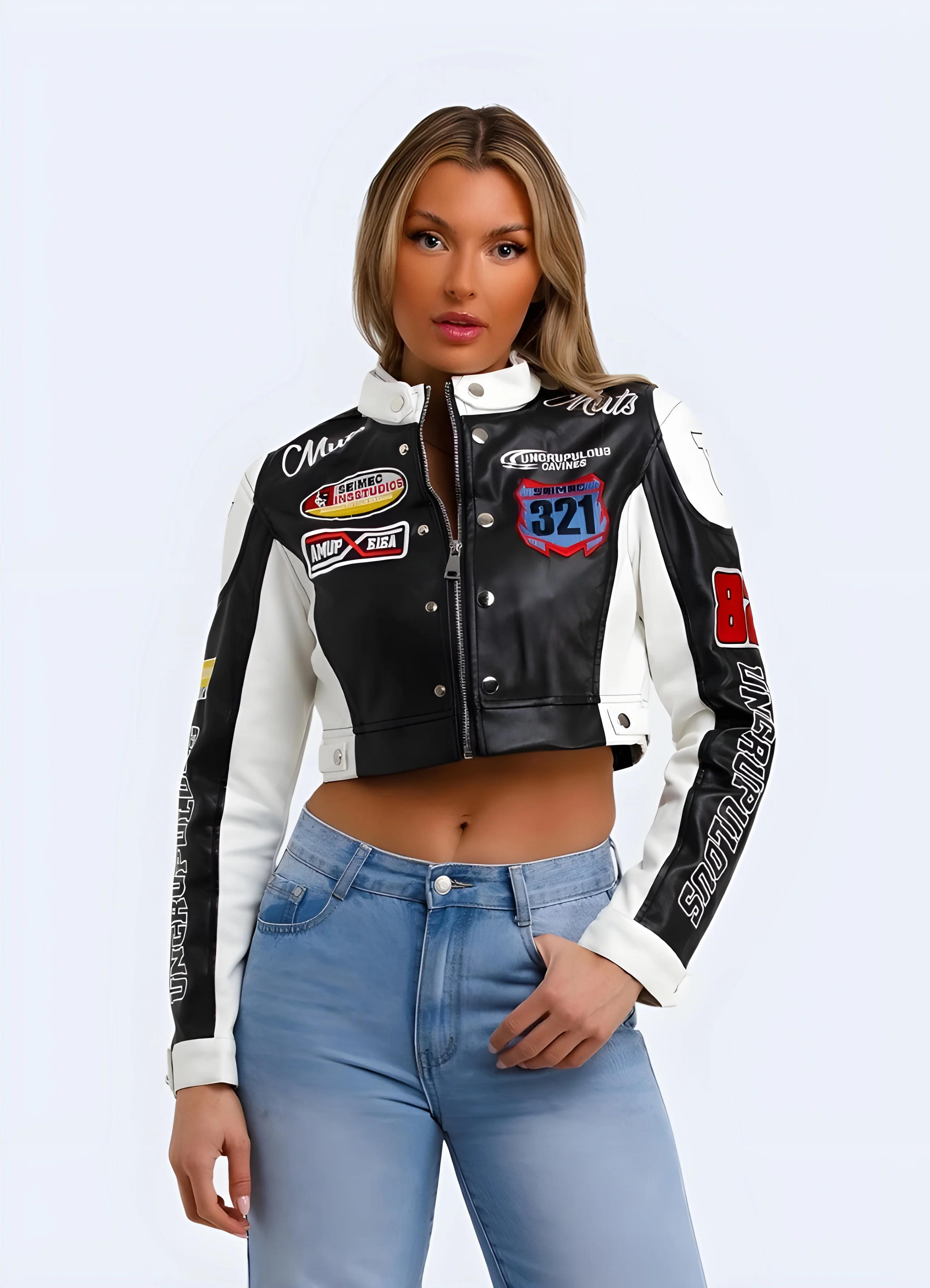 Motorcycle Pullover Crop Top - Image 2