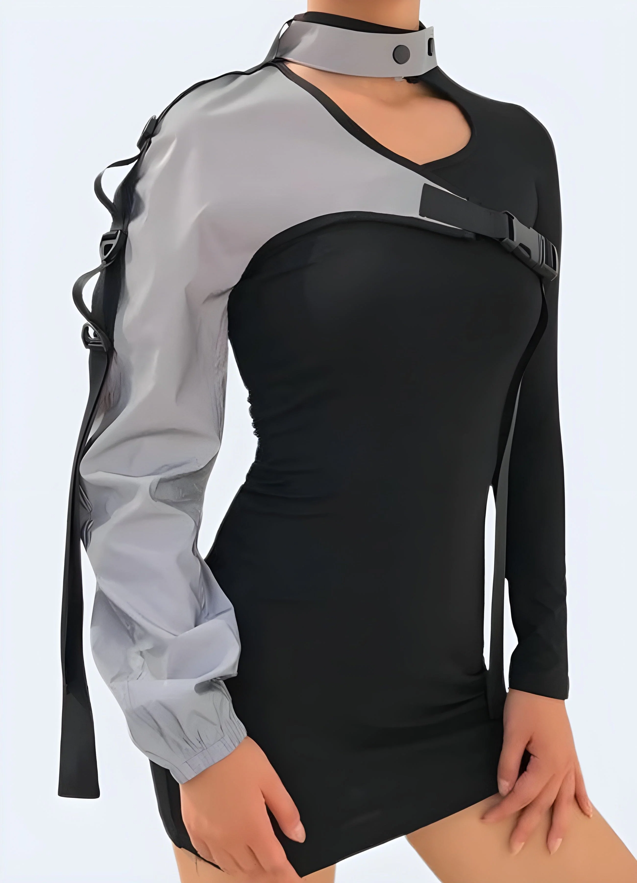 One Sleeve Reflective Woman Top - Image 2