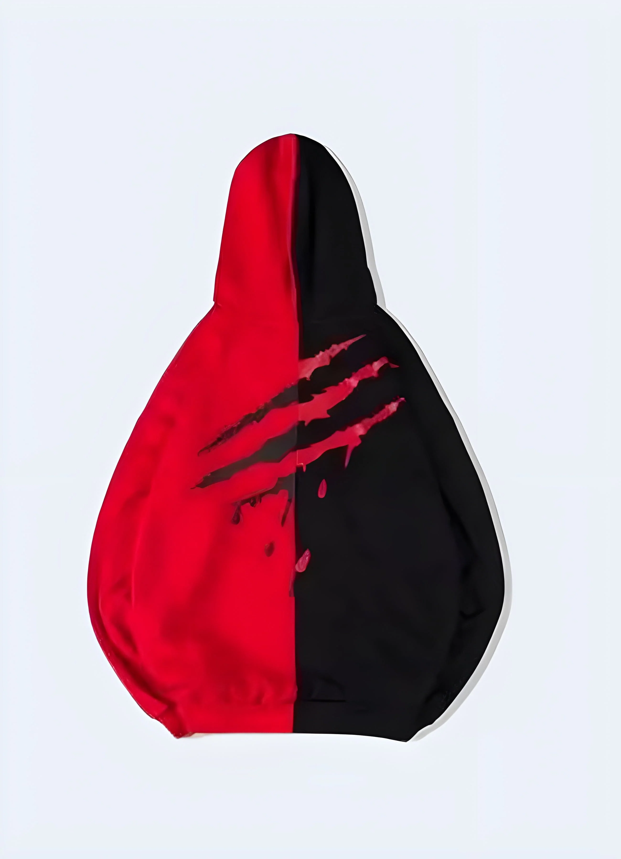 Red And Black Split Hoodie - Image 2