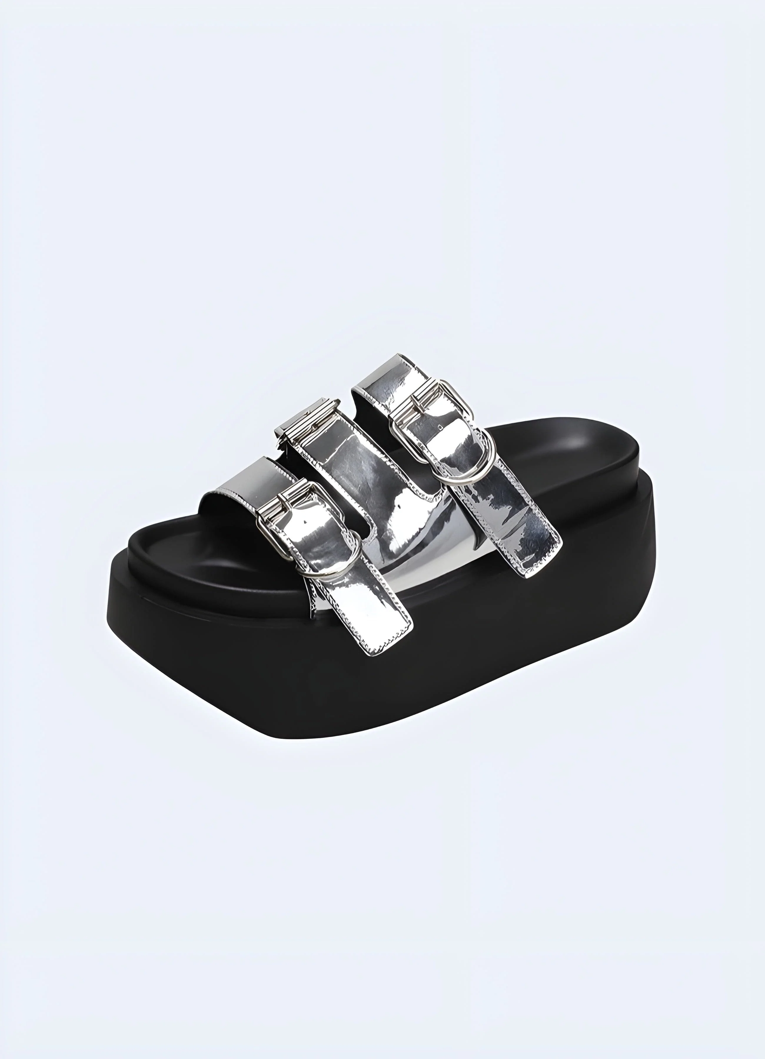 Silver Chunky Sandals - Image 2