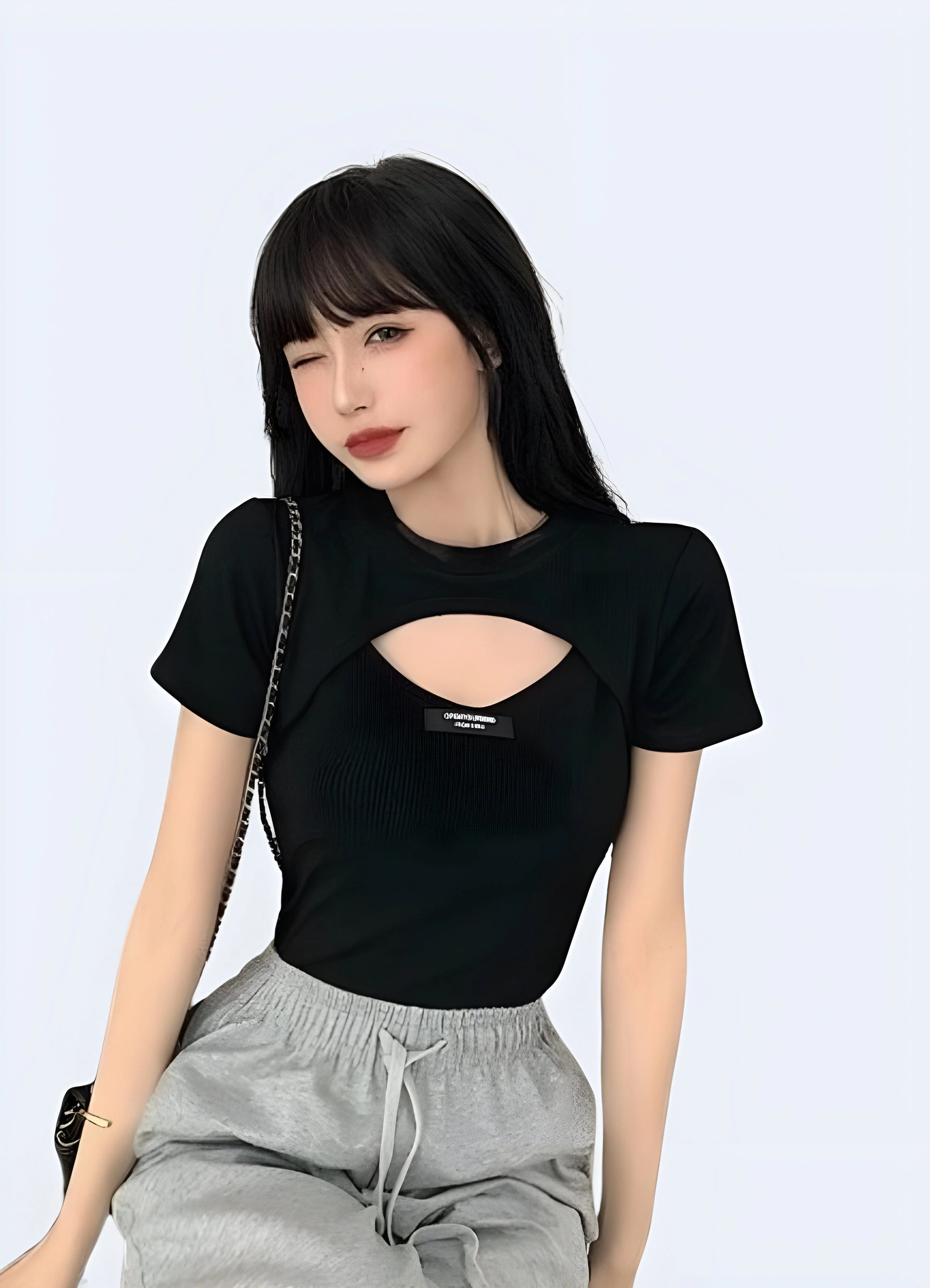 Techwear Buckle Crop Top