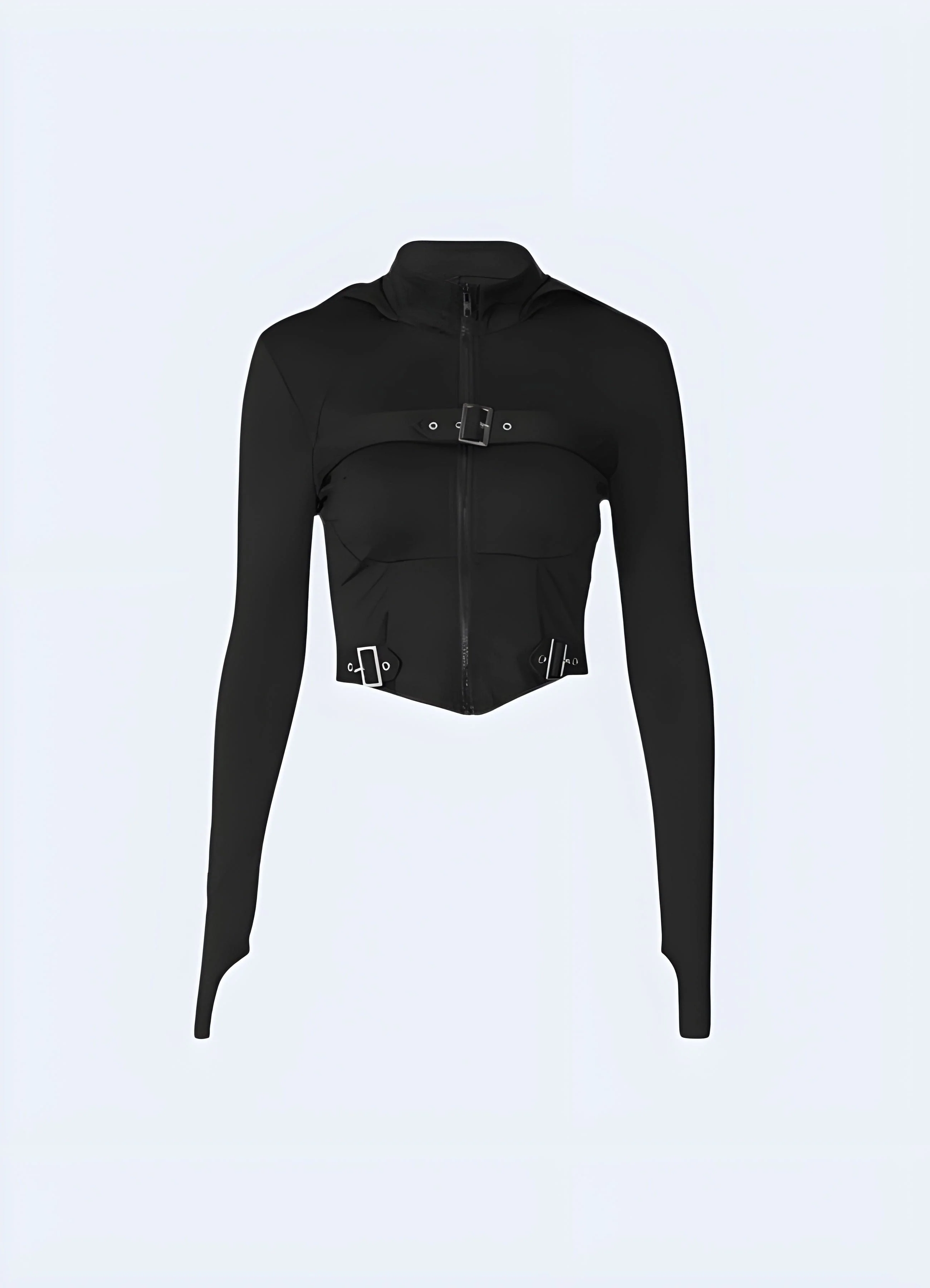 Techwear Goth Crop Top