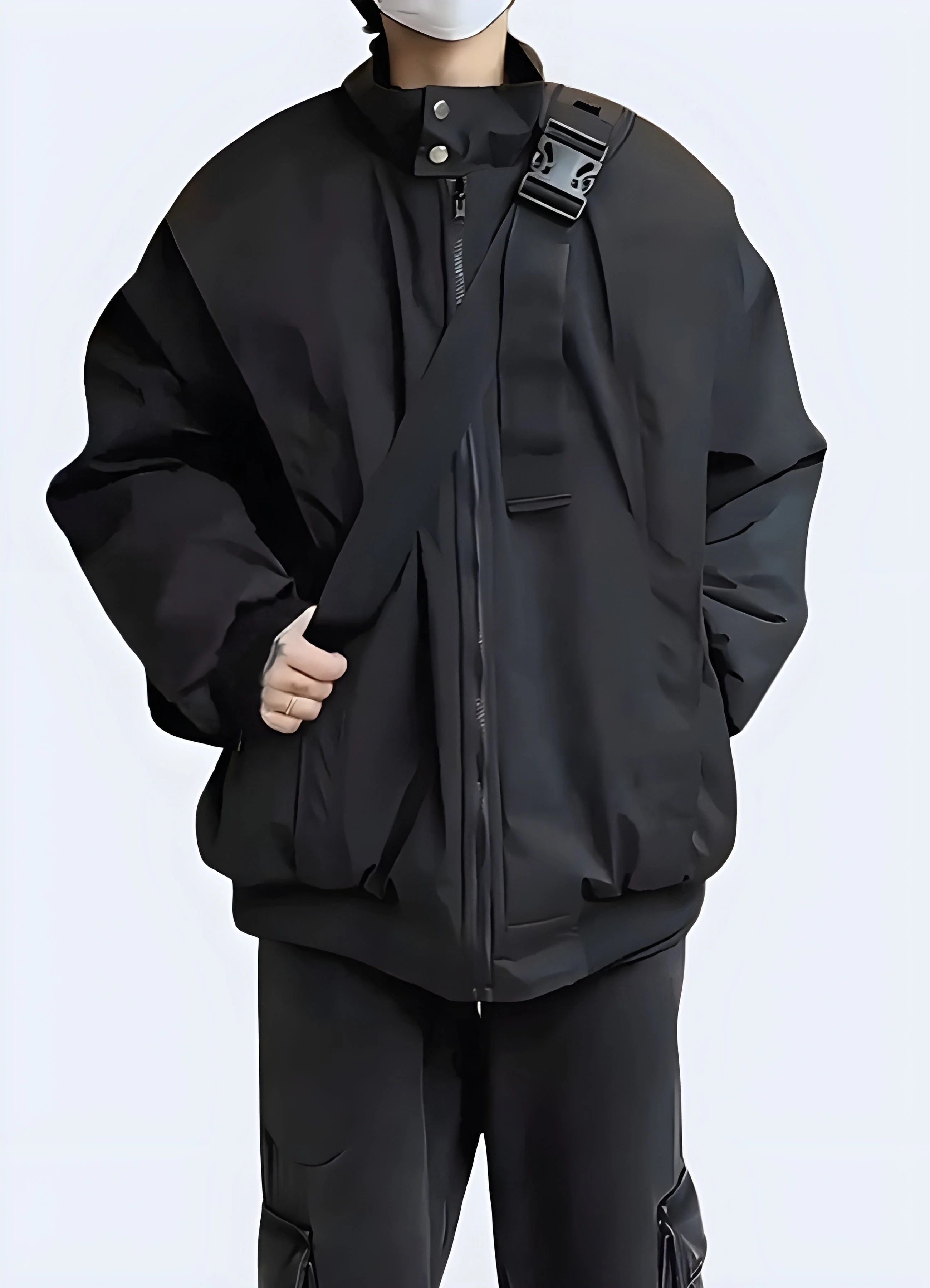 Techwear Jacket with Straps