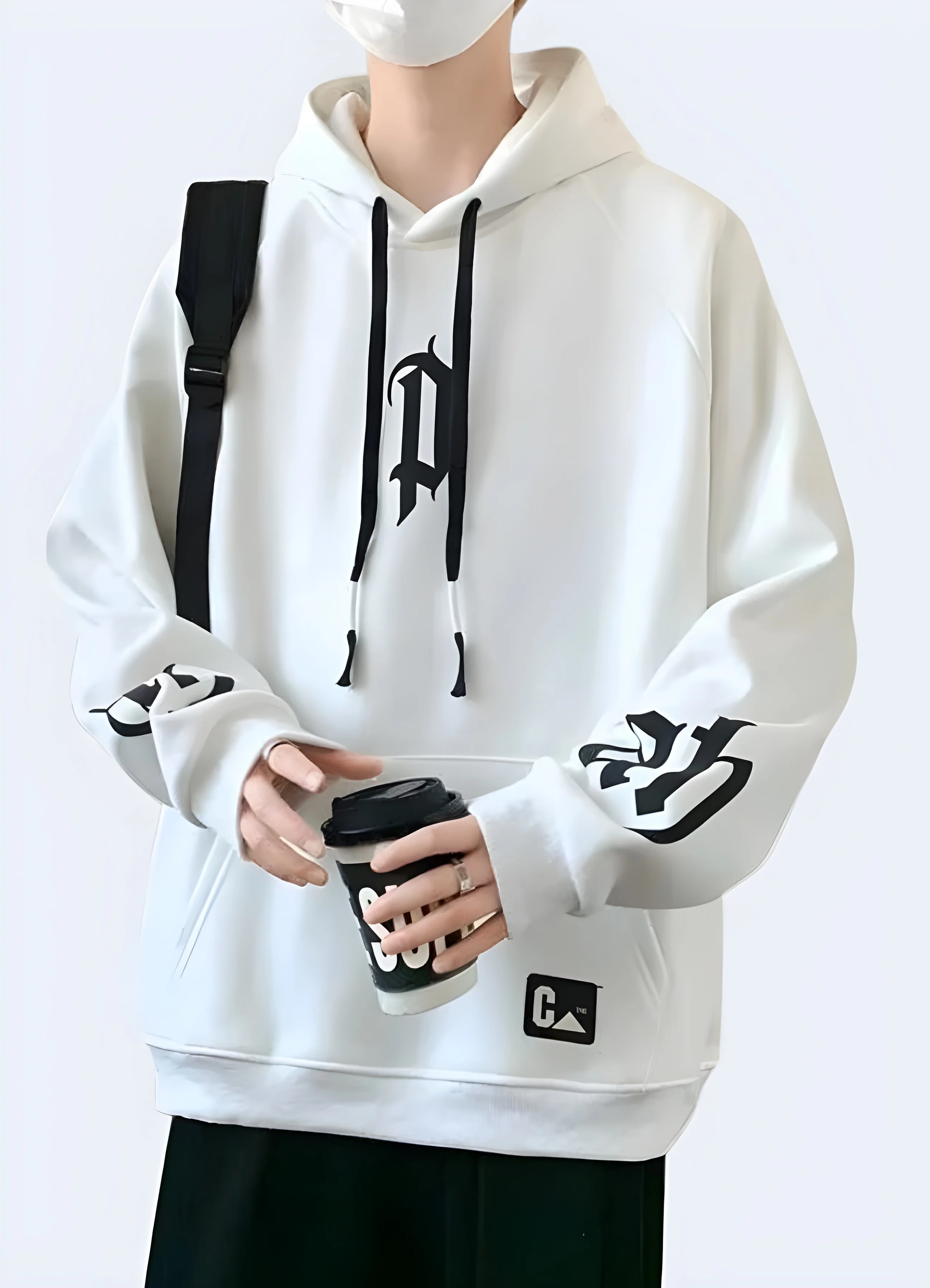 White Cyberpunk Hoodie - Image 3