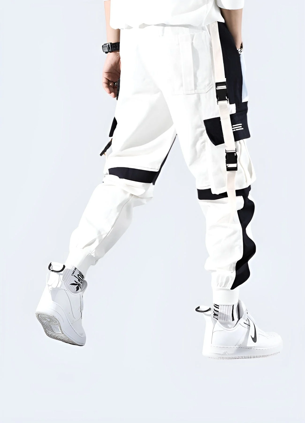 White Techwear Pants - Image 3