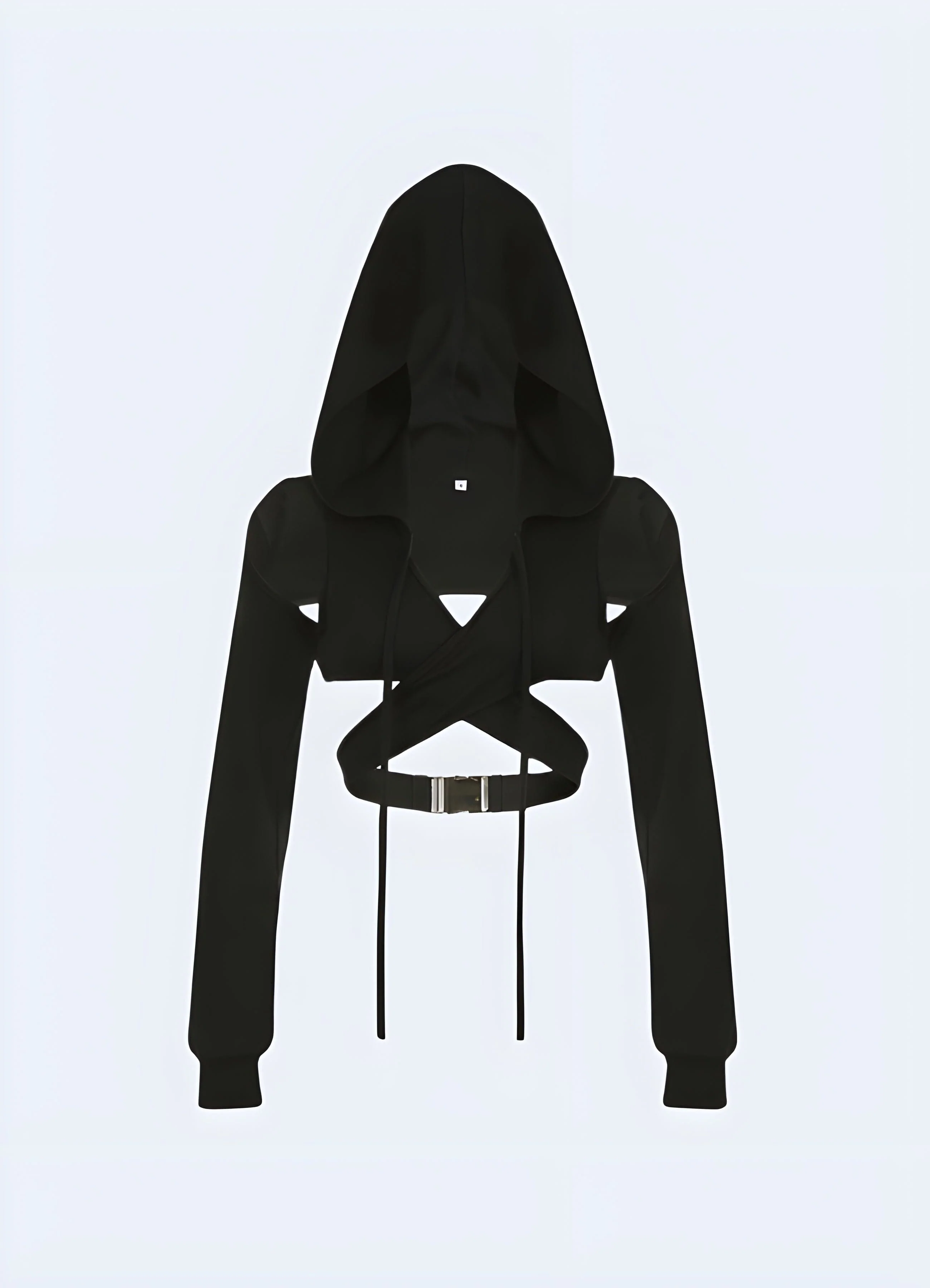 Women's Darkwear Hood Crop Top