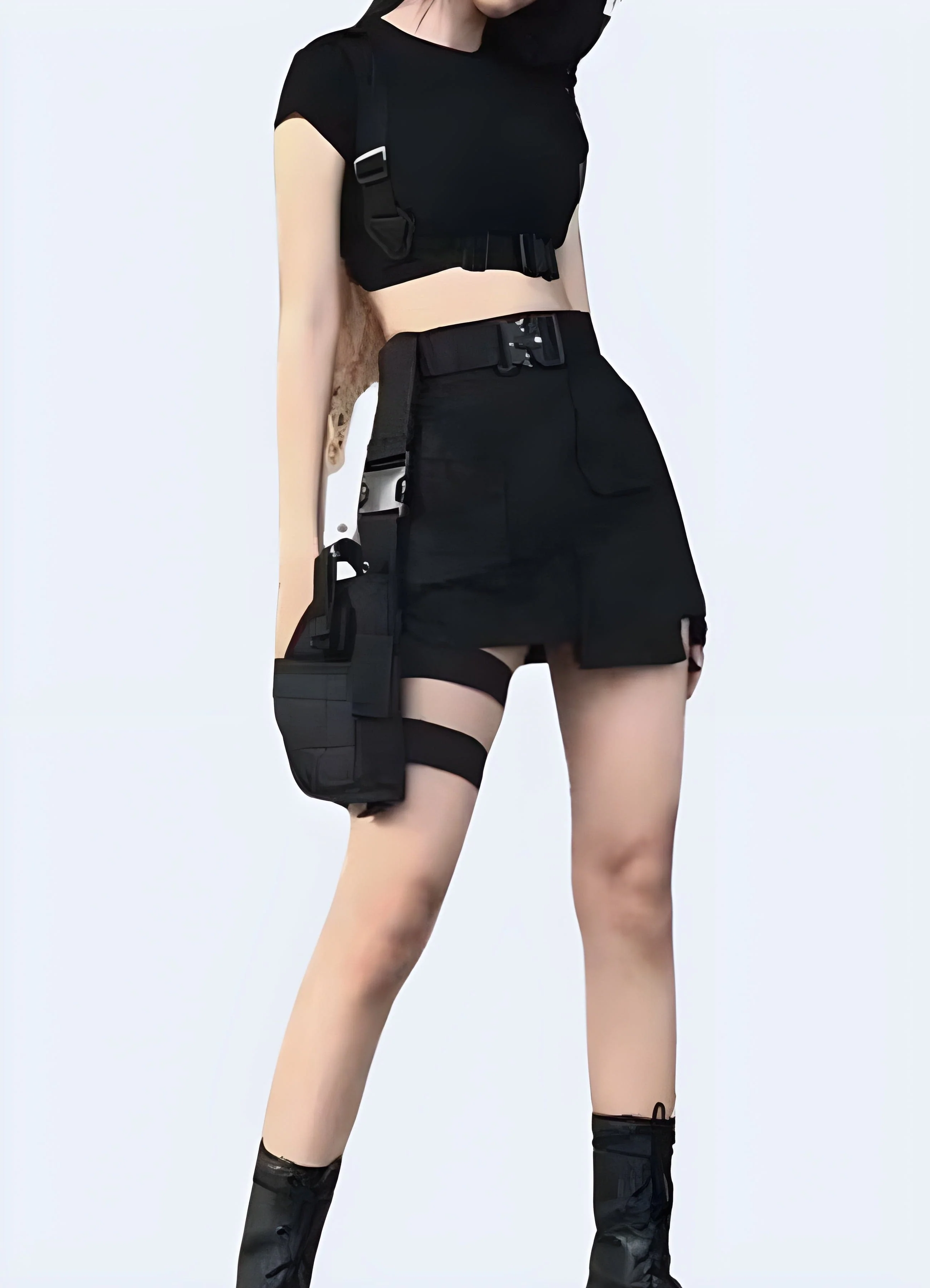 Women's Techwear Leg Bag with Belt - Image 2